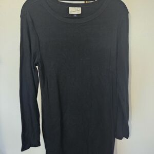 Universal Thread Black Ribbed Top